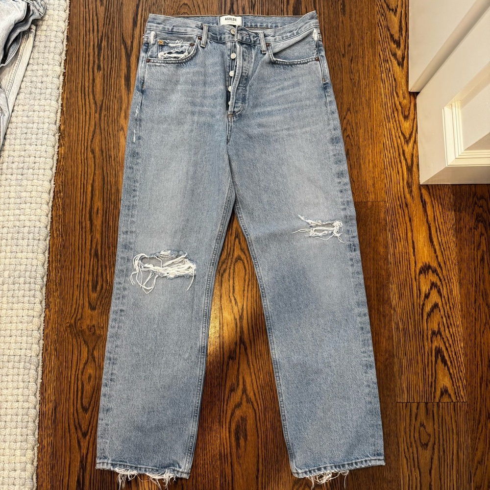 AGOLDE High Rise Distressed Denim – Size 28